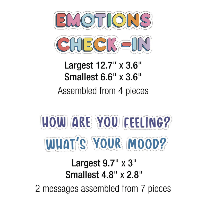 Carson-Dellosa Education Curriculum Bulletin Board Sets, 46-Piece Set , We Stick Together: Emotions Check-In, 7.9" x 15", Multicolor (CDP110532) Each
