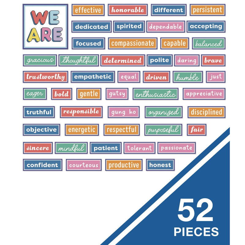 Carson-Dellosa Education Motivational Bulletin Board Sets, 52-Piece Set, We Stick Together: Motivational, 7.9" x 15", Multicolor (CDP110590) Each