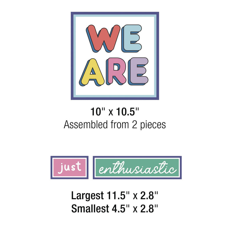 Carson-Dellosa Education Motivational Bulletin Board Sets, 52-Piece Set, We Stick Together: Motivational, 7.9" x 15", Multicolor (CDP110590) Each