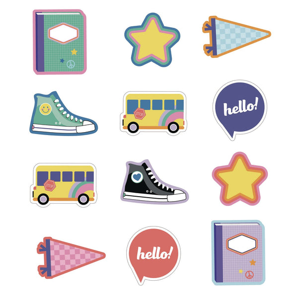 Carson-Dellosa Education Assorted Colorful Cut-Outs, 36-Piece Set, We Stick Together: Hello School, 6" x 6", Multicolor (CDP120652) Each