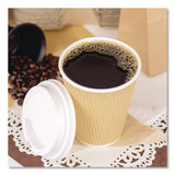 Karat Hot Cups, 12 oz, Kraft/White, 500/Carton (KRTCKRC512) Case of 500