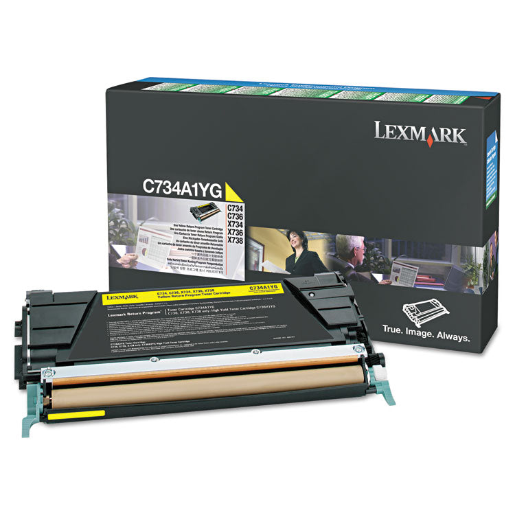 Lexmark™ C748H1YG Return Program High-Yield Toner, 10,000 Page-Yield, Yellow (LEXC748H1YG)