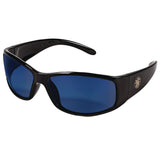 Smith & Wesson® Elite Safety Glasses 3016314, Black Frame, Blue Mirror Polycarbonate Lens, 12/Carton (ANS21307) Case of 12