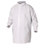 KleenGuard™ A40 Liquid and Particle Protection Lab Coats, Elastic Wrists, 3X-Large, White, 30/Carton (ANS44446) Case of 30