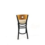 Circle Series Barstool, Supports Up to 300 lb, 28.5" Seat Height, Taupe Seat, Natural Back, Black Base (JMCCRBBVTAUD) Each