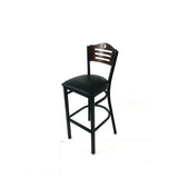 JMC Furniture Eagle Series Barstool, Supports Up to 300 lb, 28.5" Seat Height, Black Seat, Dark Walnut Back, Black Base (JMCEBBVBLKC) Each
