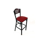 JMC Furniture Eagle Series Barstool, Supports Up to 300 lb, 28.5" Seat Height, Burgundy Seat, Dark Mahogany Back, Black Base (JMCEBBVBURB) Each