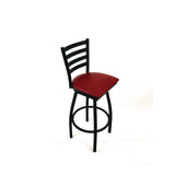 JMC Furniture Boggs Series Barstool, Supports Up to 300 lb, 30.5" Seat Height, Burgundy Seat, Black Back, Black Base (JMCBBBVSBUR) Each