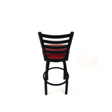 JMC Furniture Boggs Series Barstool, Supports Up to 300 lb, 30.5" Seat Height, Burgundy Seat, Black Back, Black Base (JMCBBBVSBUR) Each