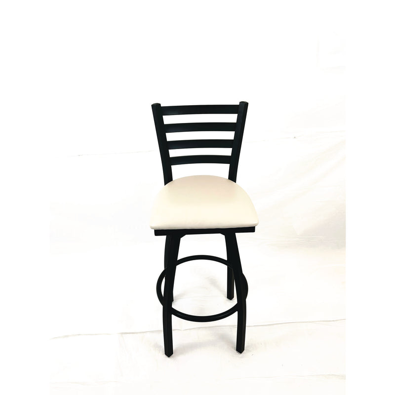 JMC Furniture Boggs Series Barstool, Supports Up to 300 lb, 30.5" Seat Height, Cream Seat, Black Back, Black Base (JMCBBBVSCRM) Each
