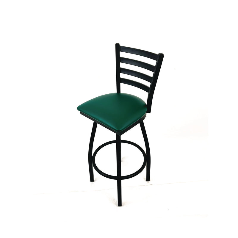 JMC Furniture Boggs Series Barstool, Supports Up to 300 lb, 30.5" Seat Height, Green Seat, Black Back, Black Base (JMCBBBVSGRN) Each