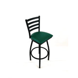 JMC Furniture Boggs Series Barstool, Supports Up to 300 lb, 30.5" Seat Height, Green Seat, Black Back, Black Base (JMCBBBVSGRN) Each
