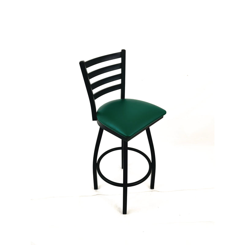JMC Furniture Boggs Series Barstool, Supports Up to 300 lb, 30.5" Seat Height, Green Seat, Black Back, Black Base (JMCBBBVSGRN) Each