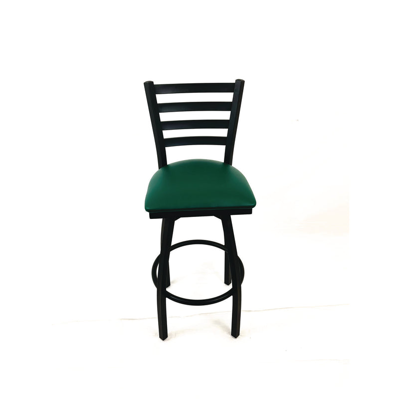 JMC Furniture Boggs Series Barstool, Supports Up to 300 lb, 30.5" Seat Height, Green Seat, Black Back, Black Base (JMCBBBVSGRN) Each