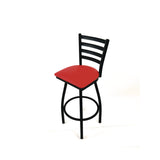 JMC Furniture Boggs Series Barstool, Supports Up to 300 lb, 30.5" Seat Height, Red Seat, Black Back, Black Base (JMCBBBVSRED) Each