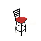 JMC Furniture Boggs Series Barstool, Supports Up to 300 lb, 30.5" Seat Height, Red Seat, Black Back, Black Base (JMCBBBVSRED) Each