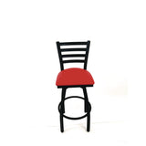 JMC Furniture Boggs Series Barstool, Supports Up to 300 lb, 30.5" Seat Height, Red Seat, Black Back, Black Base (JMCBBBVSRED) Each