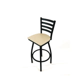 JMC Furniture Boggs Series Barstool, Supports Up to 300 lb, 30.5" Seat Height, Taupe Seat, Black Back, Black Base (JMCBBBVSTAU) Each
