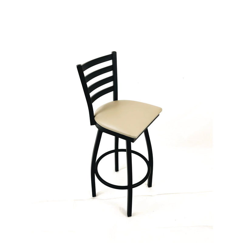 JMC Furniture Boggs Series Barstool, Supports Up to 300 lb, 30.5" Seat Height, Taupe Seat, Black Back, Black Base (JMCBBBVSTAU) Each