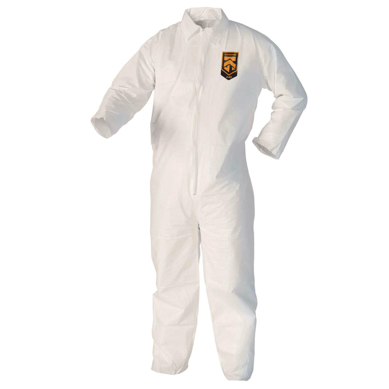 KleenGuard™ A40 Zipper Front Liquid and Particle Protection Coveralls, 3X-Large, White, 25/Carton (ANS44306) Case of 25