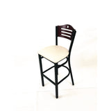 JMC Furniture Eagle Series Barstool, Supports Up to 300 lb, 28.5" Seat Height, Cream Seat, Dark Mahogany Back, Black Base (JMCEBBVCRMB) Each