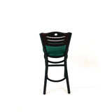 JMC Furniture Eagle Series Barstool, Supports Up to 300 lb, 28.5" Seat Height, Green Seat, Dark Mahogany Back, Black Base (JMCEBBVGRNB) Each