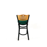JMC Furniture Eagle Series Barstool, Supports Up to 300 lb, 28.5" Seat Height, Green Seat, Natural Back, Black Base (JMCEBBVGRND) Each