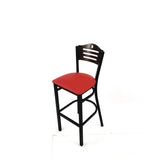 JMC Furniture Eagle Series Barstool, Supports Up to 300 lb, 28.5" Seat Height, Red Seat, Dark Walnut Back, Black Base (JMCEBBVREDC) Each