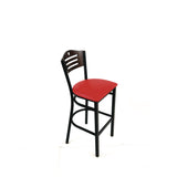 JMC Furniture Eagle Series Barstool, Supports Up to 300 lb, 28.5" Seat Height, Red Seat, Dark Walnut Back, Black Base (JMCEBBVREDC) Each