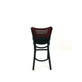 JMC Furniture Jones River Series Barstool, Supports Up to 300 lb, 28.5" Seat Height, Black Seat, Dark Mahogany Back, Black Base (JMCJRBBVBLKB) Each