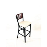JMC Furniture Jones River Series Barstool, Supports Up to 300 lb, 28.5" Seat Height, Cream Seat, Dark Mahogany Back, Black Base (JMCJRBBVCRMB) Each