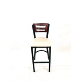 JMC Furniture Jones River Series Barstool, Supports Up to 300 lb, 28.5" Seat Height, Cream Seat, Dark Mahogany Back, Black Base (JMCJRBBVCRMB) Each