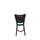 JMC Furniture Jones River Series Barstool, Supports Up to 300 lb, 28.5" Seat Height, Green Seat, Dark Mahogany Back, Black Base (JMCJRBBVGRNB) Each