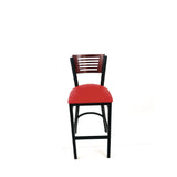 JMC Furniture Jones River Series Barstool, Supports Up to 300 lb, 28.5" Seat Height, Red Seat, Dark Mahogany Back, Black Base (JMCJRBBVREDB) Each