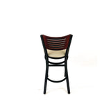 JMC Furniture Jones River Series Barstool, Supports Up to 300 lb, 28.5" Seat Height, Taupe Seat, Dark Mahogany Back, Black Base (JMCJRBBVTAUB) Each