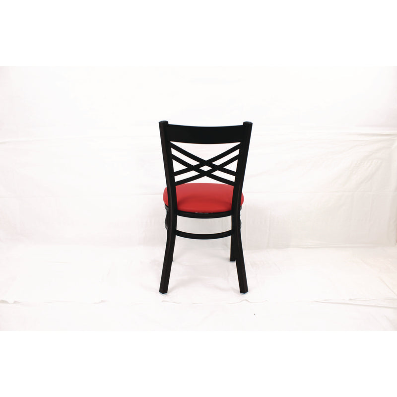 JMC Furniture X Series Chair, Supports Up to 300 lb, 18" Seat Height, Red Seat, Black Back, Black Base (JMCXCHBVSRED) Each