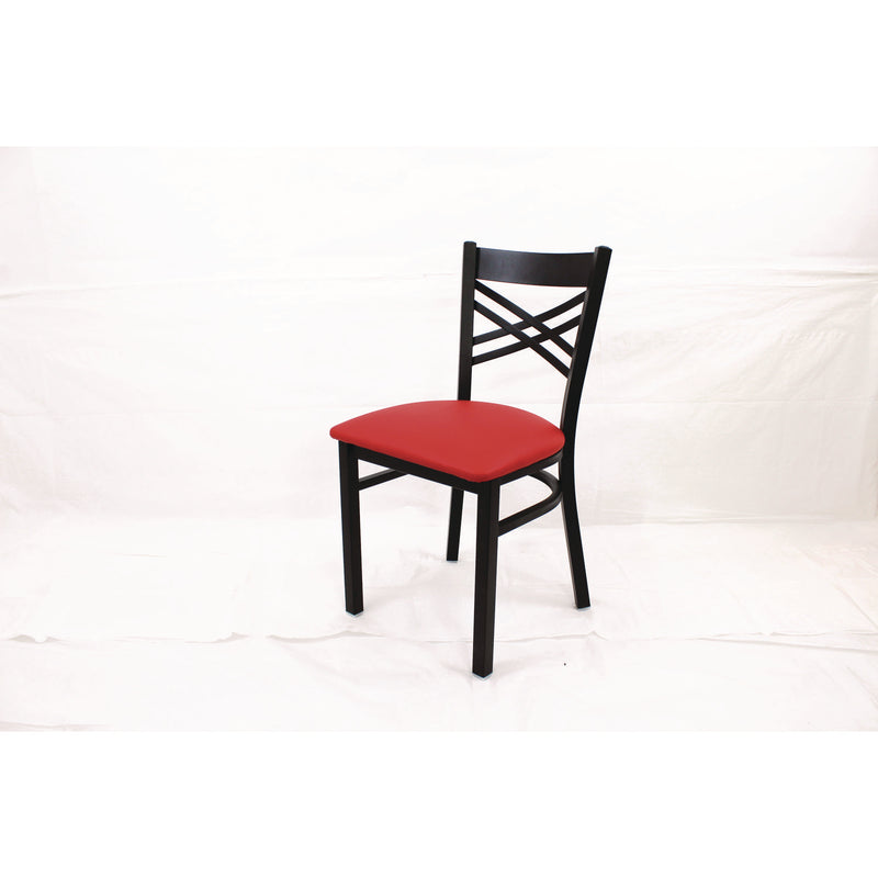 JMC Furniture X Series Chair, Supports Up to 300 lb, 18" Seat Height, Red Seat, Black Back, Black Base (JMCXCHBVSRED) Each