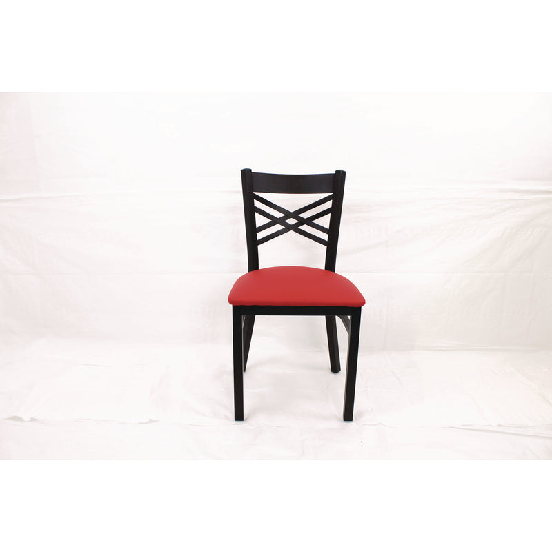 JMC Furniture X Series Chair, Supports Up to 300 lb, 18" Seat Height, Red Seat, Black Back, Black Base (JMCXCHBVSRED) Each