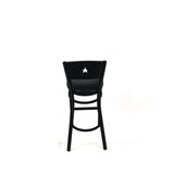 JMC Furniture Liberty Series Barstool, Supports Up to 300 lb, 28.5" Seat Height, Black Seat, Dark Mahogany Back, Black Base (JMCLBBVBLKB) Each