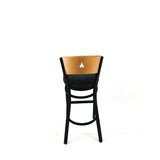 JMC Furniture Liberty Series Barstool, Supports Up to 300 lb, 28.5" Seat Height, Black Seat, Natural Back, Black Base (JMCLBBVBLKD) Each