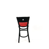 JMC Furniture Liberty Series Barstool, Supports Up to 300 lb, 28.5" Seat Height, Red Seat, Dark Mahogany Back, Black Base (JMCLBBVREDB) Each