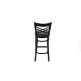 JMC Furniture X Series Barstool, Supports Up to 300 lb, 29.5" Seat Height, Black Seat, Black Back, Black Base (JMCXBSBVSBLK) Each