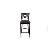 JMC Furniture X Series Barstool, Supports Up to 300 lb, 29.5" Seat Height, Black Seat, Black Back, Black Base (JMCXBSBVSBLK) Each