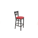 JMC Furniture X Series Barstool, Supports Up to 300 lb, 29.5" Seat Height, Red Seat, Black Back, Black Base (JMCXBSBVSRED) Each
