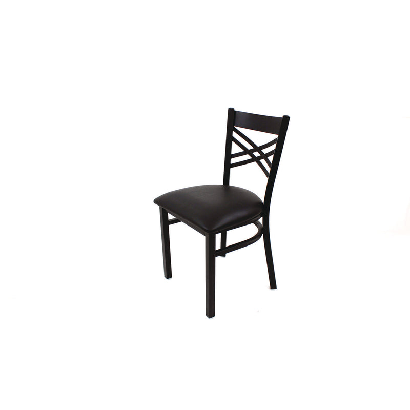 JMC Furniture X Series Chair, Supports Up to 300 lb, 18" Seat Height, Black Seat, Black Back, Black Base (JMCXCHBVSBLK) Each