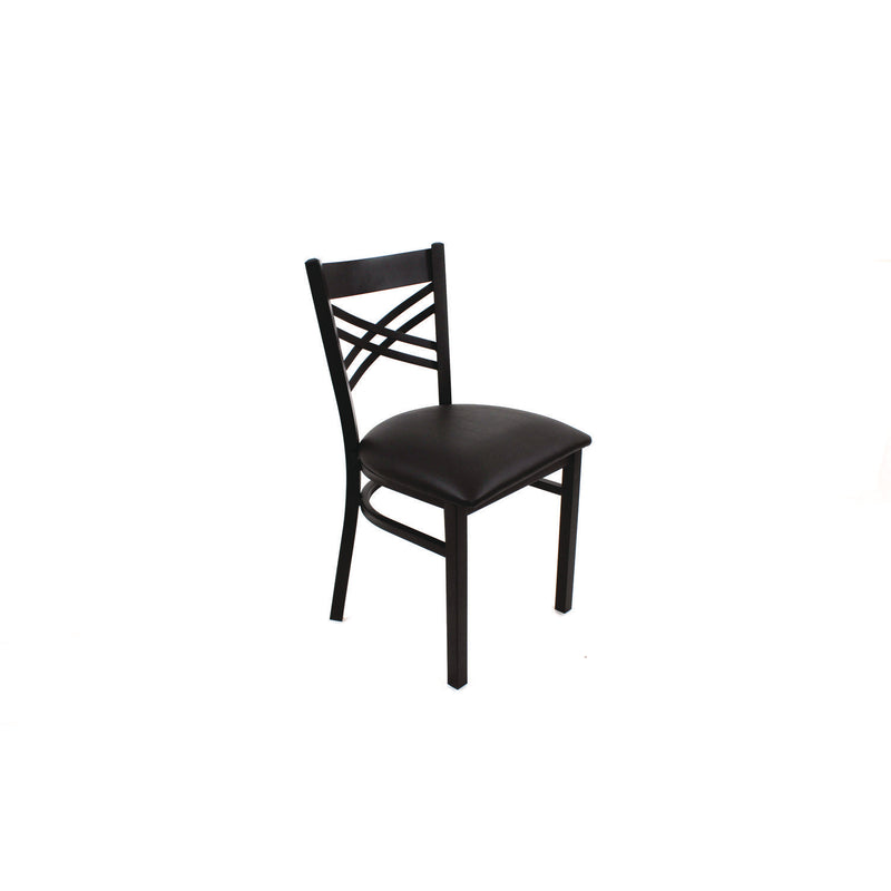 JMC Furniture X Series Chair, Supports Up to 300 lb, 18" Seat Height, Black Seat, Black Back, Black Base (JMCXCHBVSBLK) Each