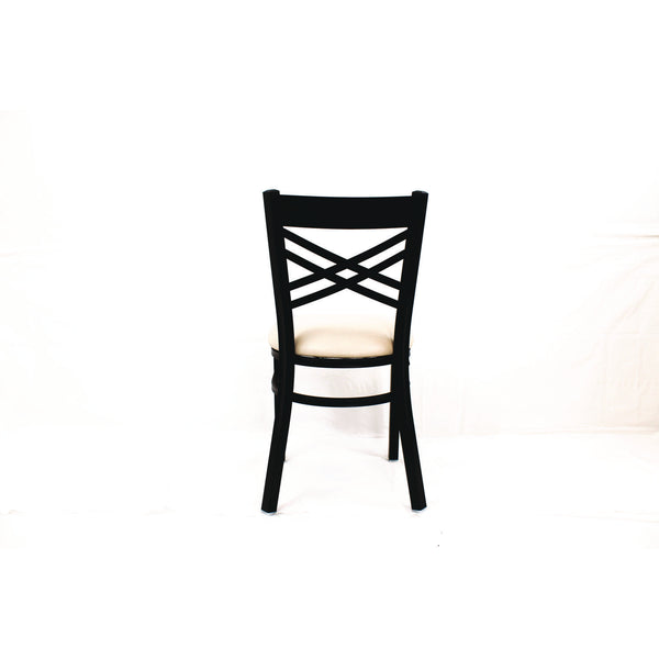JMC Furniture X Series Chair, Supports Up to 300 lb, 18" Seat Height, Cream Seat, Black Back, Black Base (JMCXCHBVSCRM) Each