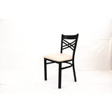 JMC Furniture X Series Chair, Supports Up to 300 lb, 18" Seat Height, Cream Seat, Black Back, Black Base (JMCXCHBVSCRM) Each