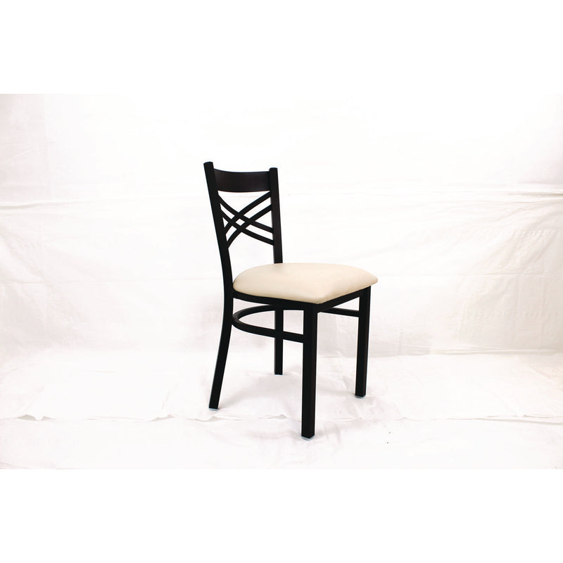 JMC Furniture X Series Chair, Supports Up to 300 lb, 18" Seat Height, Cream Seat, Black Back, Black Base (JMCXCHBVSCRM) Each