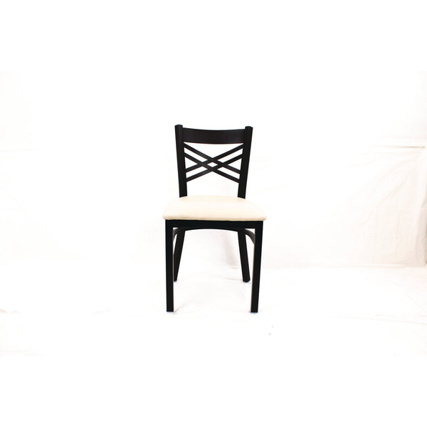 JMC Furniture X Series Chair, Supports Up to 300 lb, 18" Seat Height, Cream Seat, Black Back, Black Base (JMCXCHBVSCRM) Each
